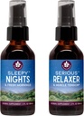 Záhradné byliny ospalé noci Bylinný spánok Podpora + Závažný relaxačný prírodný relaxačný svalový doplnok (2-2oz Bundle)