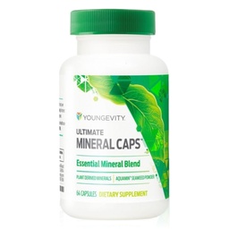 Youngevity Ultimate Mineral CapsTM - 70+ Essential Full Spectrum Trace Minerals - Nutrient-Dense, derivovaný z Humic & Aquamin Seaweed (64 kapsúl) (Súprava 4)