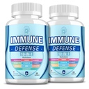 Imunitná podpora Supplement, 10-in-1 Imunitná obrana s vitamínom C,B6,B12,VIT D,zinok, Echinacea Turmerica Bulgarine Immune Boosters pre dospelých - 120 kapsúl(2 balenia)