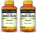 Mason Vitamíny Ginkgo Biloba 500 mg 180 želatíny Kapsule na fľašu, balenie 2 fľaše Spolu 360 kapsúl