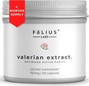 Valerian Root 4:1 Extract Capsules 750mg – Optimized Active Purity – 4X Concentration Valerian Root Extract Supplement - Gluten Free, Non-GMO - Promotes Relaxation - 120 Capsules