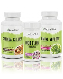 NaturalSlim Candida Cleanse Suplements Bundle - Candiseptický Kit proti prerastaniu, Gut & Colon Cleaning 242 kapsúl Spolu - 28 dní Čistiaci program Formulovaný Frank Suarez (2 balenia)