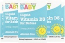Kalifornia Gold Nutrition Baby Vitamín D3 by - Liquid D3 Supplement for Babies, Vegetariánska priateľsky - Alkohol & Gluten Free, non-GMO - 10 mcg (400 IU), 0.34 fl oz (10 ml)