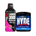 PROSUPPS L-karnitín 3000 Stimulant zadarmo Liquid Shots (31 Servings, Berry) a pán Hyde Signature Series Pred-Workout Energy Powderd Drink (30 Servings, Blue Razz)