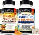 65 miliárd CFU Daily Probiotic Supplement (1 mesiac dodávky) Plus kurkumín s Black Pepper Extract 1500mg Complex (Skúšobná veľkosť)