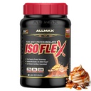 ALMMAX Nutrition ISOFLEX Srvátkový proteín izolát, karamel Macchiato - 2 lb - 27 gramov proteínu na odmerku - nula tuku a cukor - 99% bez laktózy - bez lepku a bez sóje - približne 30 dávok
