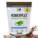 PhysiVantage POWERPLEX Vegan Protein Powder, Collagen Alternatíva - Organic Plant-Based Pea & Ryce Protein, Dairy-free, Non-GMO, podporuje svalovú a spoločnú obnovu, Monk ovocie sladené 2 lb (Čokolát)