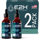 E2H Advanced Intestinálna podpora - Podporuje zdravie a tráviaci systém Gut - Wormwood a Black Walnut Extract - non-GMO, Vegan - (2 fľaše)