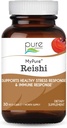 PURE ESENCE LABS MyPure Reishi Organic Huby Supplement - 100% Real Mushrom Extract for Immune Support, Stres Relief, Build Energy (30 kapsúl)
