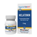 Superior Zdroj Melatonín 5 mg - Zdravý spánkový doplnok pre dospelých - Melatonínový vzorec s kamilkovými pomôckami Relaxácia a odpočinok - 60 Sublingválnych Dissolvačných tabliet