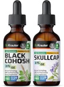BIO KRAUTER Black Cohosh Tincture 2 Fl. Oz. & Skullcap Tincture 2 Fl. Oz.