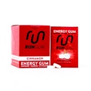 RUN GUM škorica energia Gum 50mg kofeín taurín & B-vitamíny na kuse, 24 kusov (Stock of 12), 2 kusy = 1 káva alebo energetický nápoj, bez cukru, Zero kalórií