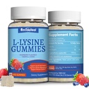 2 balenie L-lyzín 1000 mg Gummy, žuvacia Lyzína doplnok pre dospelých, Imunitná podpora, Collagen Formation Support, non-GMO, Vegan, Gluten Free - 120 grófov