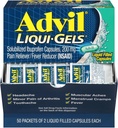 Advil Liqui-Gels Pain Reliever/Fever Reducer, Solubilised Ibuprofen 200mg, 2/Packet, 50 Pakets/Box (016902)