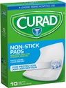 Curad Non-Stick Pads, 3 palce X 4 palce 10 Počet