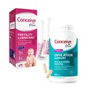 Conceive Plus Fertility Lubricant 8 x 4 Gram Applicatives and Ovulation Support Inozitol Supplement 120 Count Bundle
