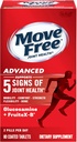 Presuňte Free Advanced Glucosamine Chondroitin + Calcium Fructoborate Joint Suplement Suplement, Supports Mobility Comfort Strength Flexibility & Bone - 80 Tablets (40 porcií)