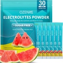 Powder Pakets Electrolytes,30 Sticks Hydration Pakets Sugar Free, Electrolyte Drink Mix Portable Electrolyte Pakets for Rapid Hydration, 0 Cukor & 0 Calorie, Watermelon Flavor