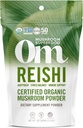 OM MUSHROOM SUPERFOOD Reishi Organic Mushroom Powder, 3,5 Ounce, 50 Servings, Adaptogen, Stres & Immune Support, Superfood Mushroom Supplement