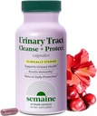 Semaine Urinary Tract Cleanse & Chrániť 30 ct, Podpora močového mechúra doplnok pre ženy, Flushes Urinary Tract. Kombinuje brusnice Proanthocyanidíny s Hibiscusom.