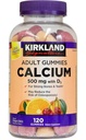 Kirkland Signature Žuvateľný vápnik s vitamínom D3 Dospelé Gummy, 120 ct x 1 fľaša