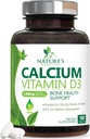 Vápnik doplnok 1200 mg - s vitamínom D3 pre najlepšiu absorpciu - podporuje imunitné zdravie, kosti a zuby - prírodný uhličitan vápenatý + 1600 IU D3 - fľaša v USA pre ženy a mužov - 180 tabliet