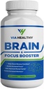 Mozog & Focus Booster by Via Healthy - zvýšiť zameranie, zvýšenie koncentrácie, zlepšiť pamäť a jasnosť, zvýšenie mysle, Ginger Extract