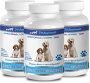 Psie minerály Vitamíny - Ultra Vitamíny pre psy - Žuvačky - Výkonná formula - Minerálny komplex - Pes Vápnik tablety - 270 Liečebné prípravky (3 fľaše)