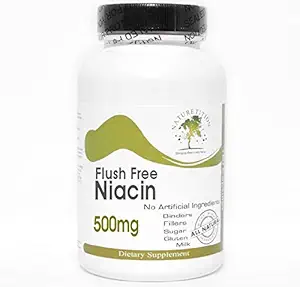 Flush Free Niacin 500mg ~ 90 Kapsule - Žiadne doplnkové látky ~ Prírodné doplnky