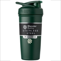 BlenderBottle Šport Izolovaná nerezová oceľ fľaša Shaker s Whisk Whisk, 24-Ounce, Forest 
