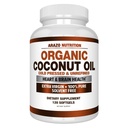 Arazo Nutrition Organic Coconut Oil 2000 MG - 100% Extra Virgin Nerafinovaný Cold Lised for Váha Podpora, koža, vlasy, nechty - 120 Softgel kapsuly