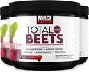 FORCE FACTOR Total Beets Superfood Beet Root prášok 3-Pack, Nitráty na podporu obehu, prietok krvi, oxid dusnatý, energia, vytrvalosť, vytrvalosť, Kardiovaskulárne zdravie doplnok, 90 Servisov