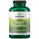 Swanson Super Cayenne - Bylinné doplnky podporujúce zdravie srdca, cirkuláciu a prietok krvi - Natural Formula w/Ginger Rhizome, Hawthorne Berry & Lecitin - (250 Veggie Kapsule)