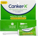 Canker-X Mouth Sore Gel, rýchla úľava od bolesti a liečenie pre Canker Sores, Cheek Bites a orálne odreniny, orálna úľava od bolesti Gél, Benzokaín-free a alkohol-free, Dospelí a deti 6+ Roky, 0,28 fl oz