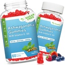 2 balenie Ashwagandha Gummy s vitamínom D pre ženy a mužov, bez cukru Vegan 1000MG Ashwagandha doplnok Gummy a vitamín C, 120 Počet