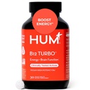 HUM B12 Turbo, Vitamín B12 Supplement, Daily Energy Support, Calcium for Bone Health, B-12 Vitamín Energy Supplements, Gluten Free, Vegan, Non GMO, 30 Vegan High Potency Tablets