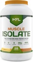 MFL 100% Isolate Protein l 30g of Protein l 12g Amino Acids l Keto Friendly l Low Carbs l 2 lbs. (Banana Cream)