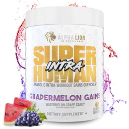 ALPHA LION Superhuman Intra Cvičenie Powder pre mužov a ženy, Aminokyseliny nápoje, svalovej regenerácie doplnok, BCAA prášok, Elektrolyty a hydratačné Mix (42 slúži, Vodnej melóny Hroznovej sladkosti)