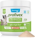 Vetnique Labs Prophenx Probiotiká pre psy Všetky prírodné psie žuvačky a prášok pre tráviace zdravie Probiotické doplnky pre psy 5 Kmene probiotiká a prebiotiká (Powder, 4.25oz)