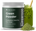 Super Greens Powder with Matcha for Digestive & Gut Health – 25 Organic Superfoods with Probiotics, Prebiotics, Enzymes & Sea Moss – Vegan Superfood Powder for Bloating & Regularity - 30 Servings