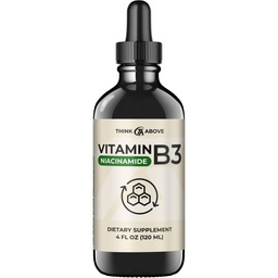 Tekutý vitamín B3 (ako Niacínamid) Doplnok - Non Flush forma niacínu - Rýchla absorpcia -Convenient Niacin kvapky pre ženy a mužov - 4 oz (120ml)