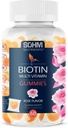 SOHM Biotin Gummies, Biotin Gummies for healthy Hair,Skin and Nails -Multivitamínové Gummy pre dospelých,Dodávky pre mužov,Ženy