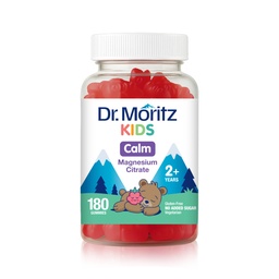 DR. MOTZ bez cukru pokoj horčík Gumies pre deti a dospelých - non-GMO horčík Citrát Gumies - Malinová príchuť - 1-Pack (180 Počet)