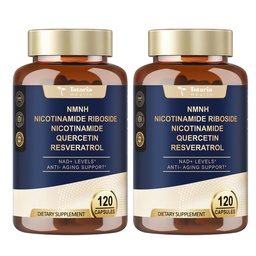 Totaria NMNH (Dihydronikotínamid mononukleotid), NMNH dodatok w/Niacínamid (vitamín B3), Quercetin, Trans-Resveratrol, Support NAD+, Anti-Aging, Skin Cell Health & Energy, 240 Count
