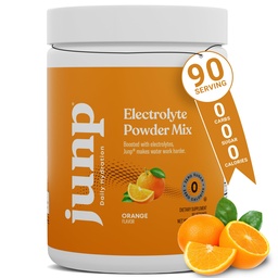 JUNP Electrolytes Powder No Cugar No Carbs, Sweet Tangy Citrus Orange Keto Electrolyte Drink Mix, Drasel & Salt Hydratácia Powder Electrolytes Zero Calorie Sugar Free Electrolyte Powder, 90 Servings