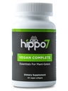 Hippo7 Vegán Kompletný multivitamín vitamín B12, vitamín D, Omega-3 DHA+EPA, vápnik, jód, zinok a železo (1 fľaša, 60 softgelov)