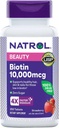 Natrol Biotin 10000 mcg, Jahodová príchuť, rýchle rozpustenie tabliet, extra sila, 250 počet