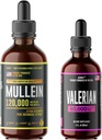 HERBIFY Bundle - Mullein Leaf Extract & Valerián Root Tinture - Podpora dýchania a nervový systém Podpora