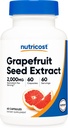 Nutricost Grapefruit Seed Extract 2,000mg, 60 Vegetariánske kapsuly - bez lepku, non-GMO