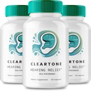 Cleartone Tinnitus Relief pre zvonenie uší kapsule, Cleartone Ear Pills Supplement, Clear Tone Tinnitus liečba, upokojujúce Relief pre zvonenie v ušiach - maximálna sila, Cleartone Recenzie (3 balenie)